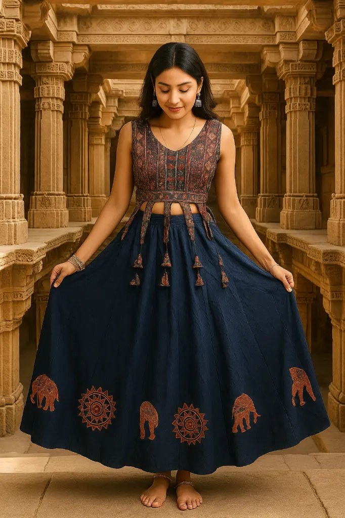 Dark Blue Lehenga Choli 