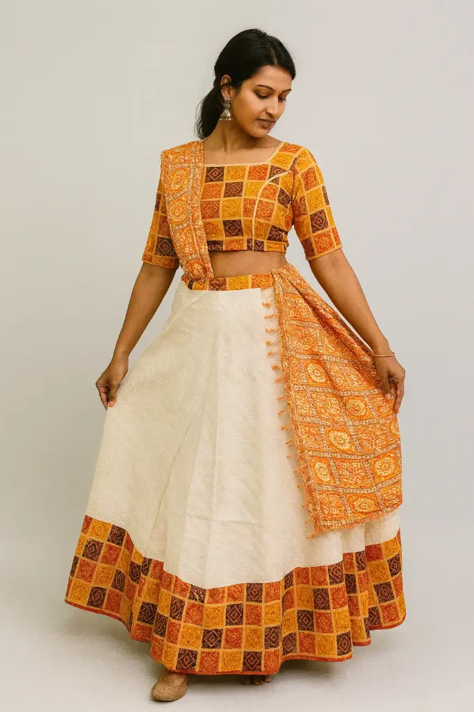 Orange Blossom Traditional Lehenga
