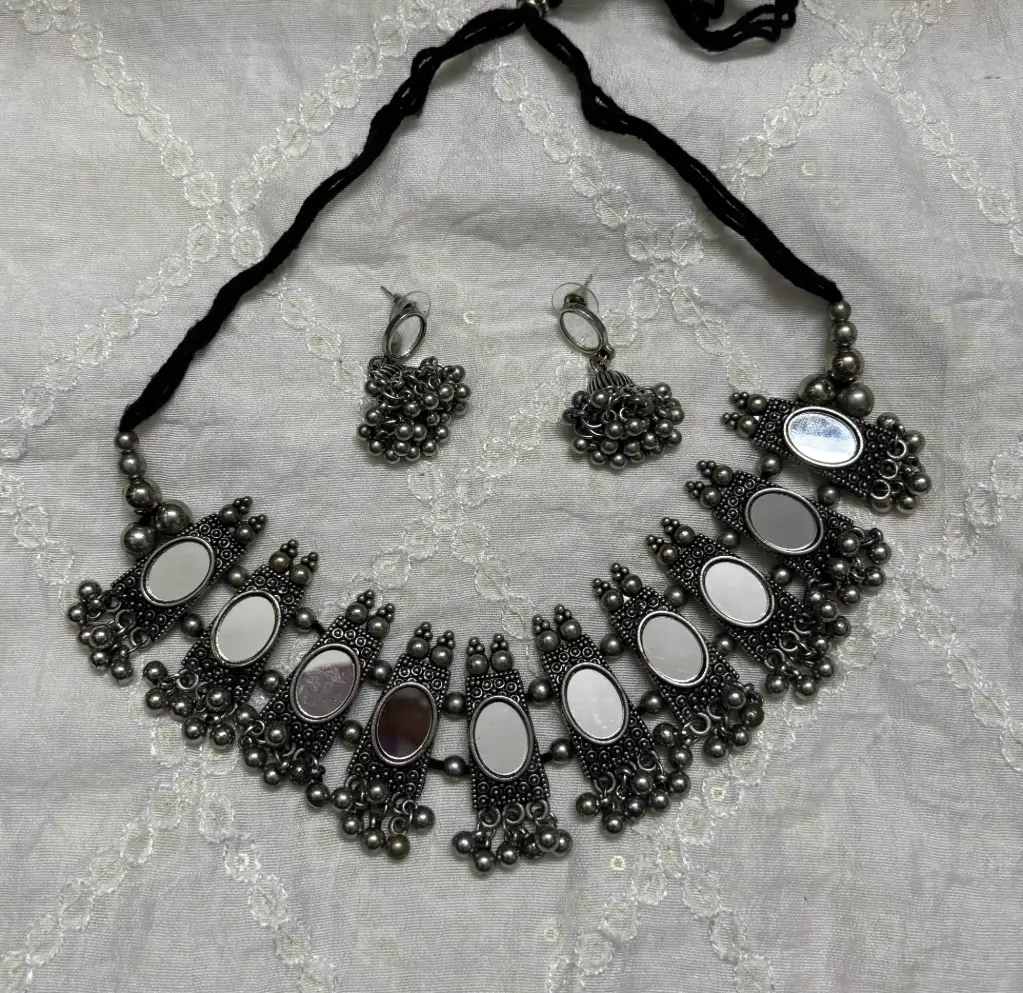 Mirror Work Tribal Necklace Set
