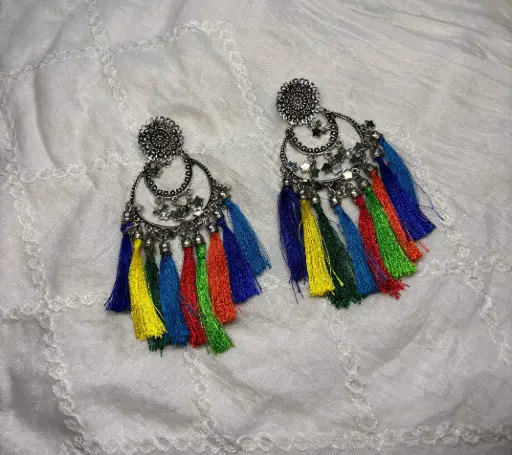 Raas Rang Tassel Earrings